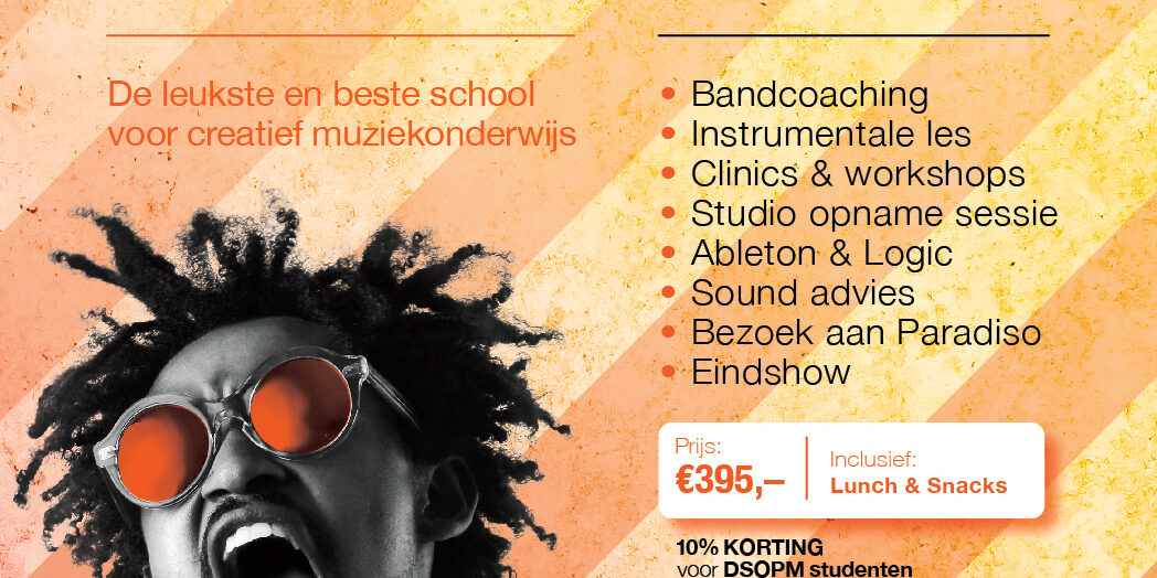 DSOPM-SC2025-Pamflet Summercamp 2025. Ma 21 juli t/m vr 25 juli. DSOPM Amsterdam